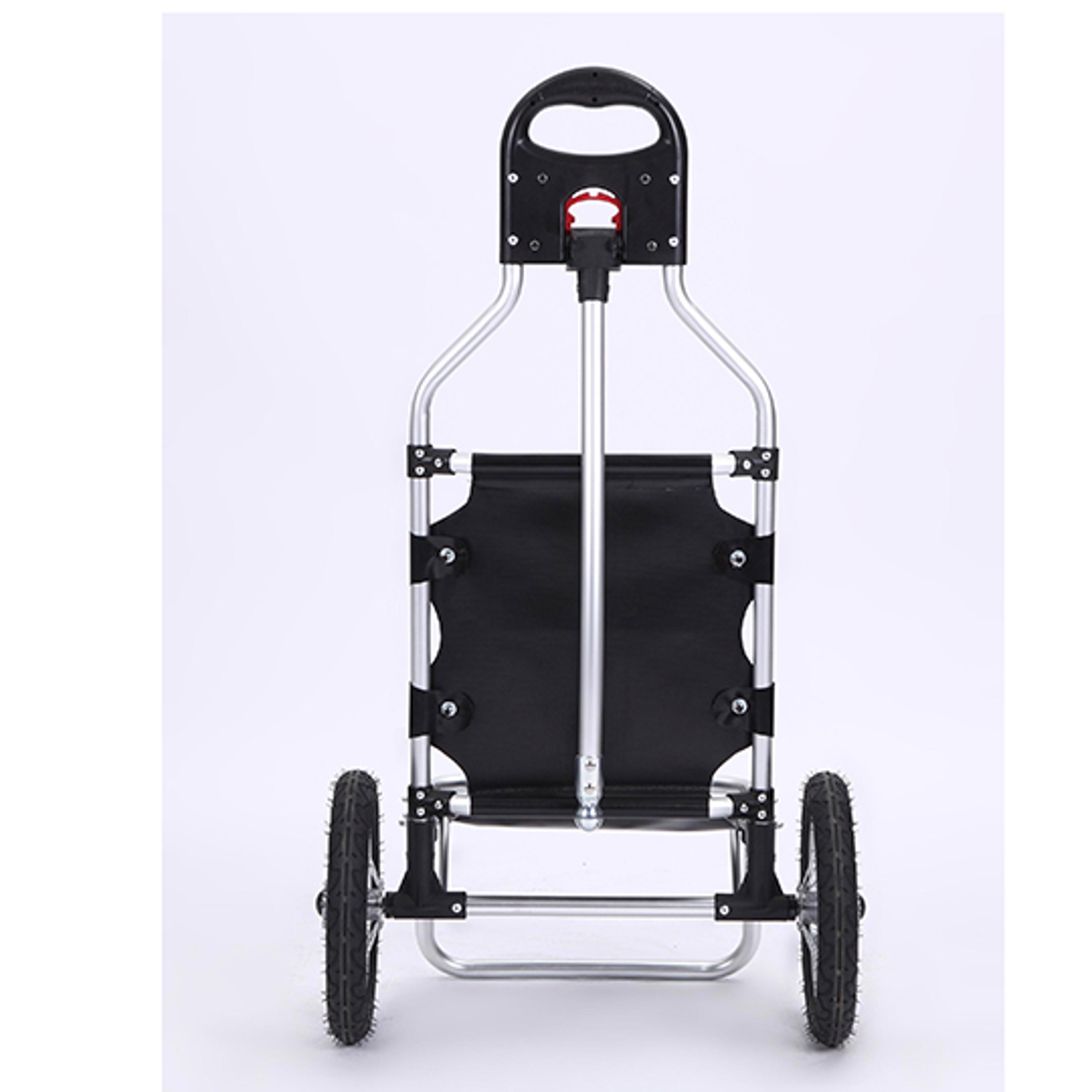 OPTIMIZ Fiets aanhangwagen/kar en zadelpen tas met wielen Optimiz