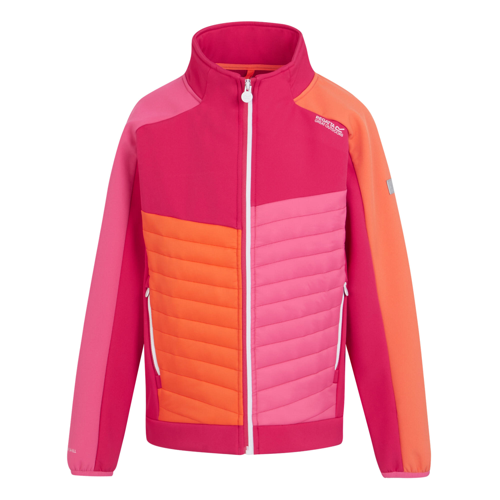 REGATTA Childrens/Kids Brynden Gewatteerde Full Zip Soft Shell Jas (Roze