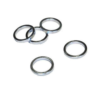 Vwp balhoofdtussenring spacer aluminium 5mm 1.1 8 zilver p 5