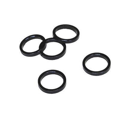Vwp balhoofdtussenring spacer aluminium 5mm zwart p5