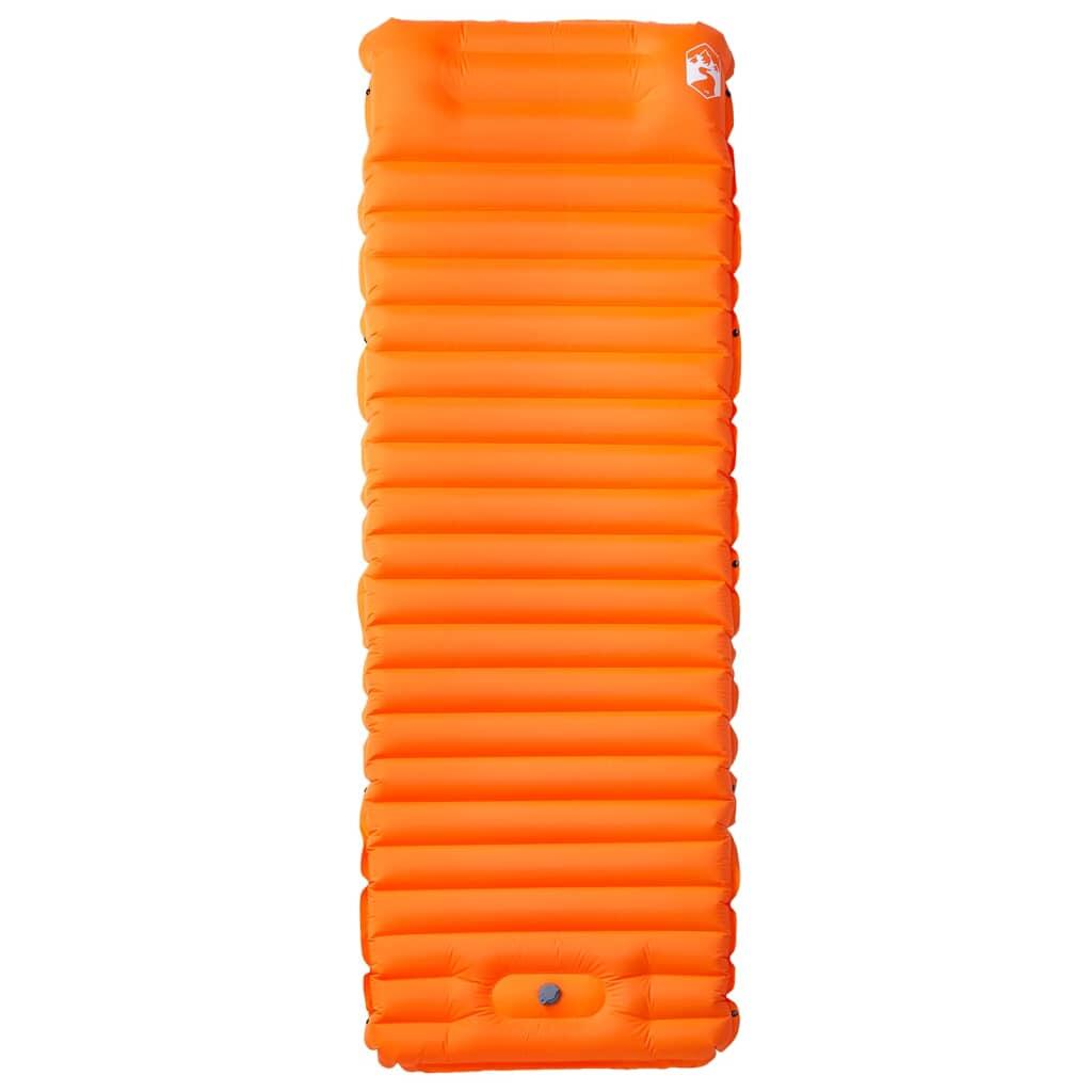 Matelas de Camping Vidaxl Auto-Gonflant avec Oreiller - Orange 1 Place 2/4
