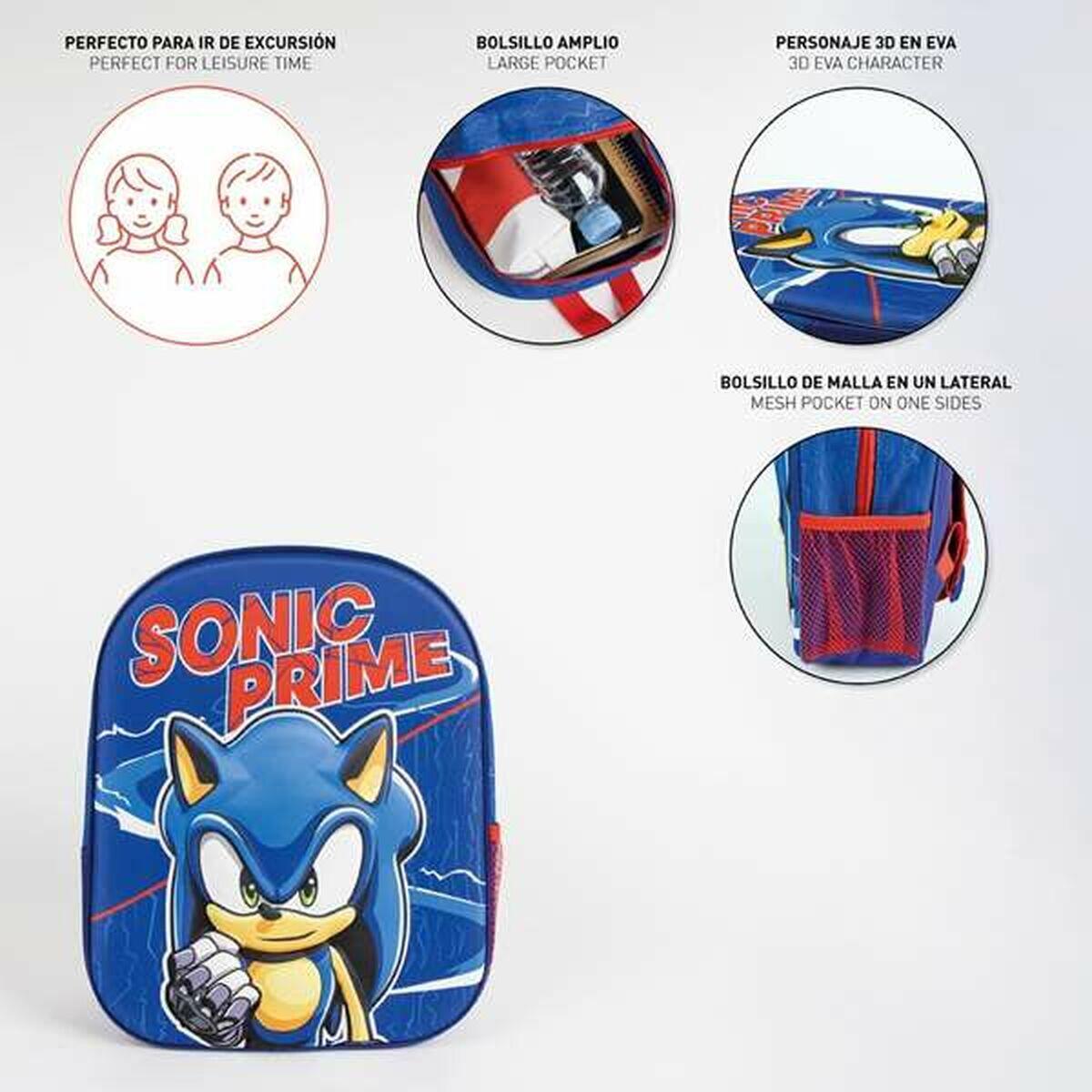 Mochila Escolar Sonic Azul 4/5