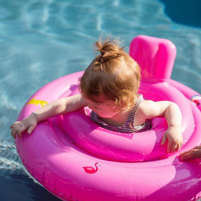 Bouée pour bébé gonflable rose 0 à 1 ans 5/6