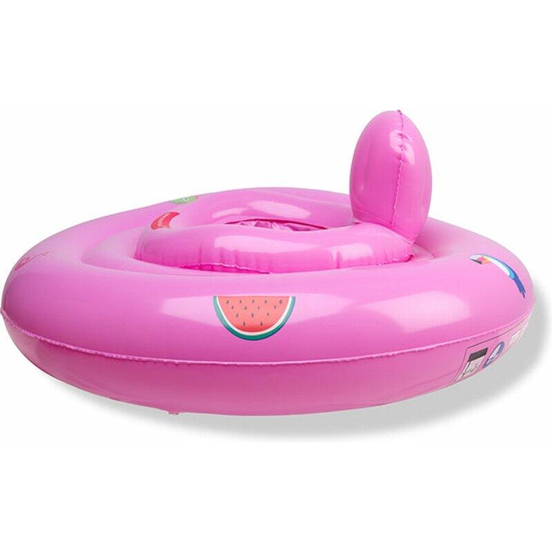Bouée pour bébé gonflable rose 0 à 1 ans 3/6