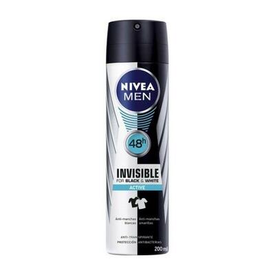 Deodorant spray nivea men black white active 200 ml