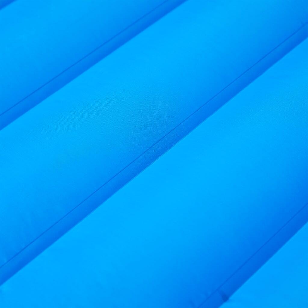 Matelas de Camping Auto-Gonflant Vidaxl avec Oreiller - Bleu 3/4