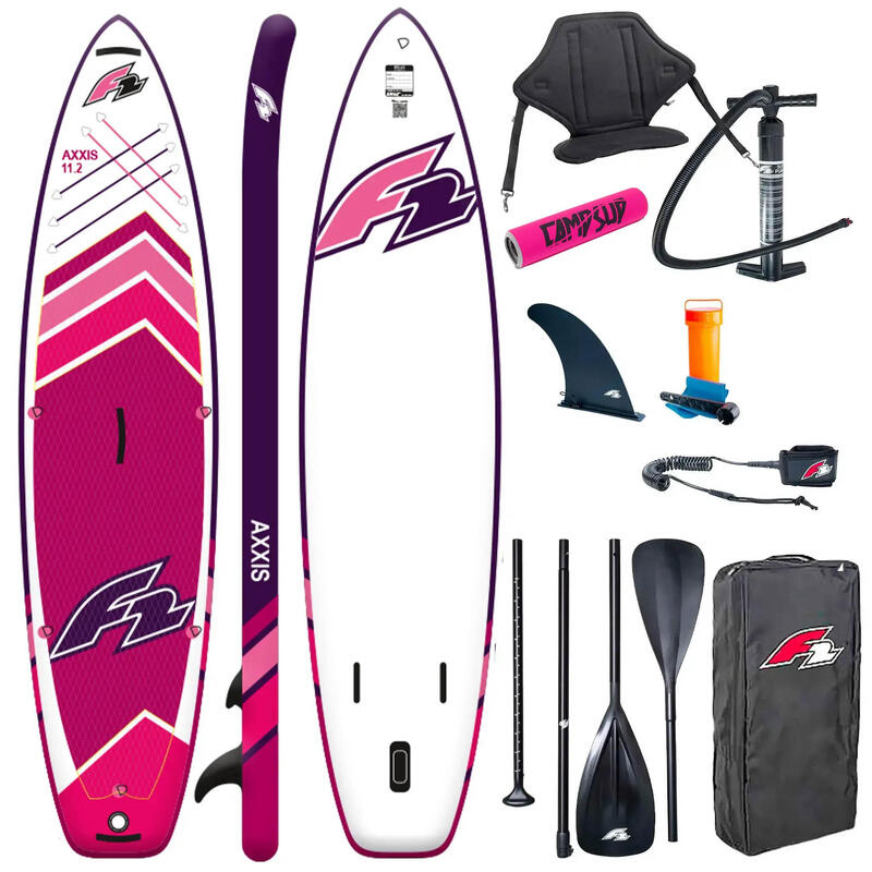 Deska pompowana SUP F2 Axxis 11'2" Pink Combo + Bojka na wiosło - Różowa