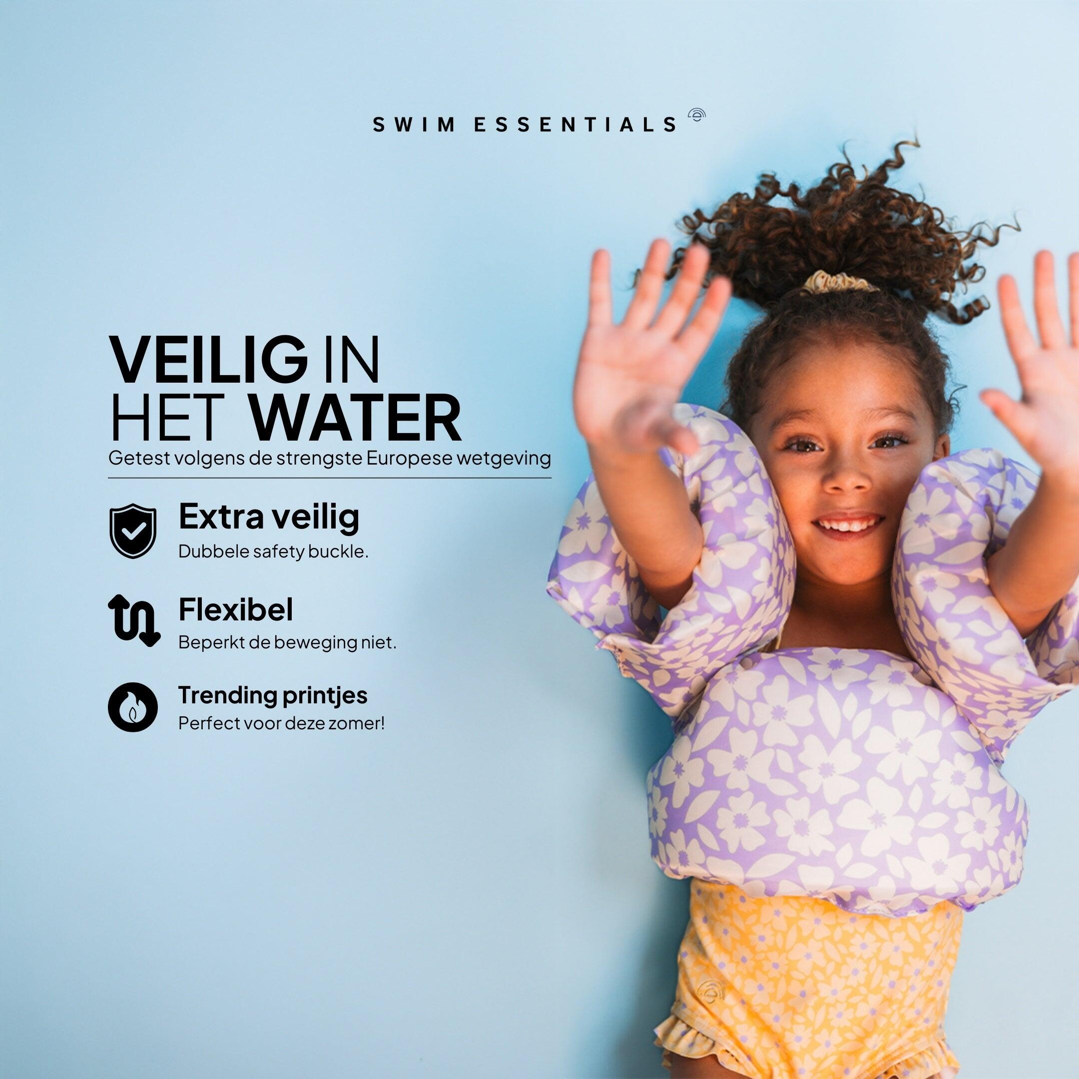 Swim Essentials | Paarse Bloemen Puddle Jumper 2-6 jaar 4/5