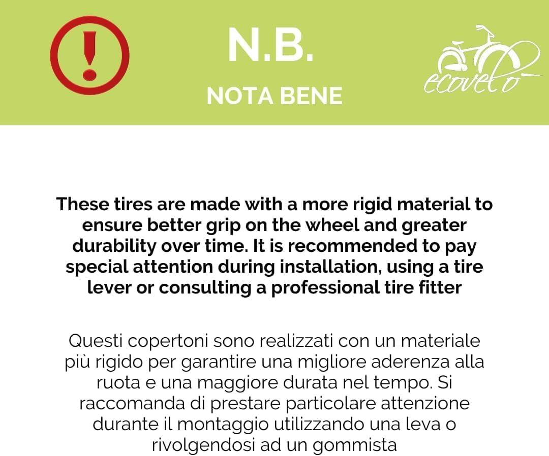 Copertone 24x1 3/8 + camera, pneumatici bici 24 x 1 3/8 fixed EV 3/6