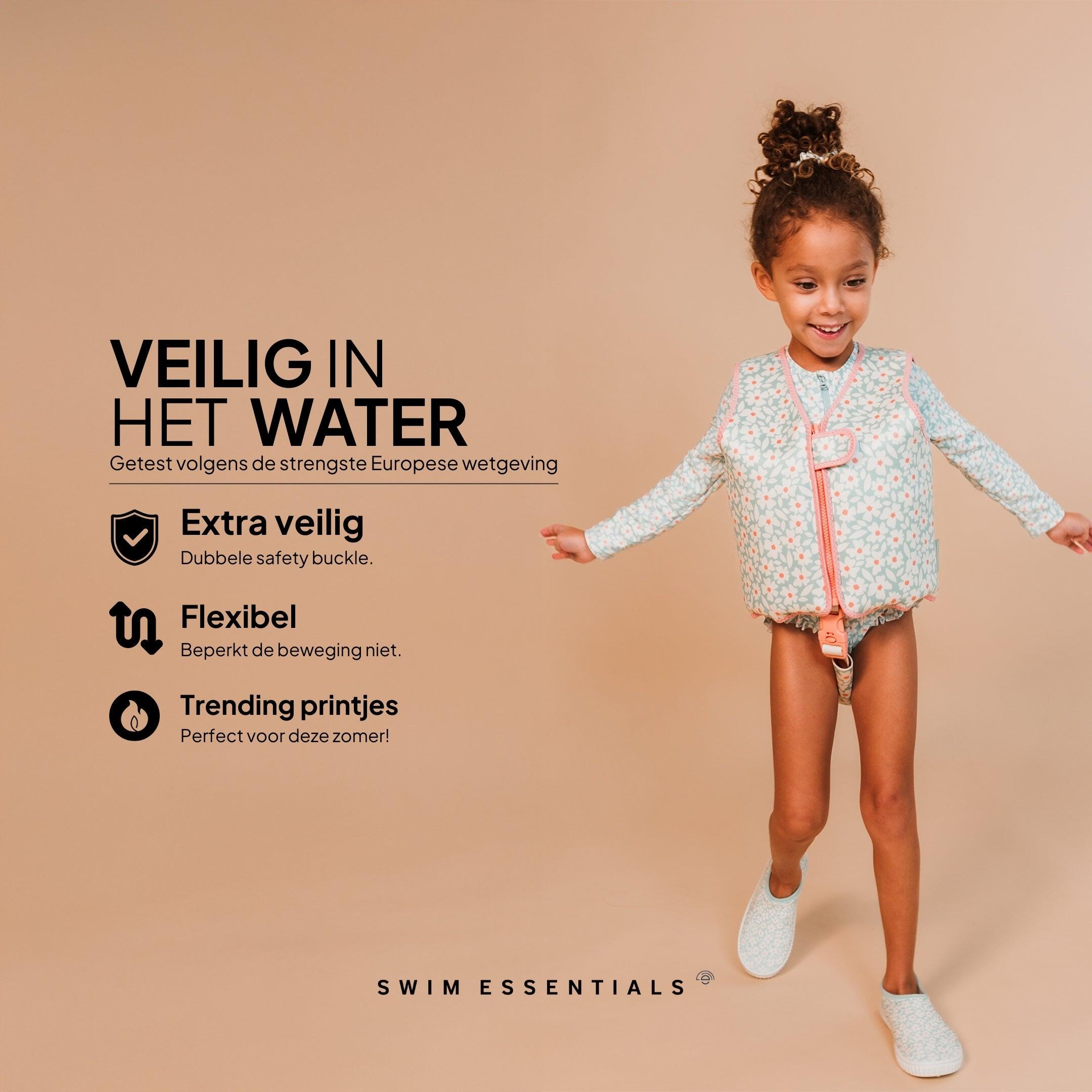 Swim Essentials | Groen Bloemen Zwemvest 3-6 jaar 4/5