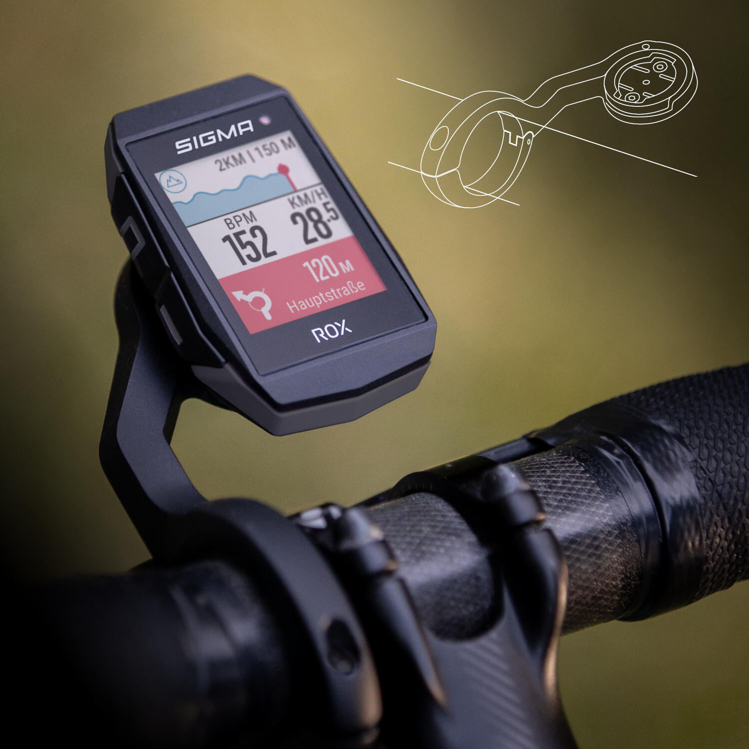ROX 11.1 EVO ZWART GPS FIETSCOMPUTER - SENSOR PACK 5/8