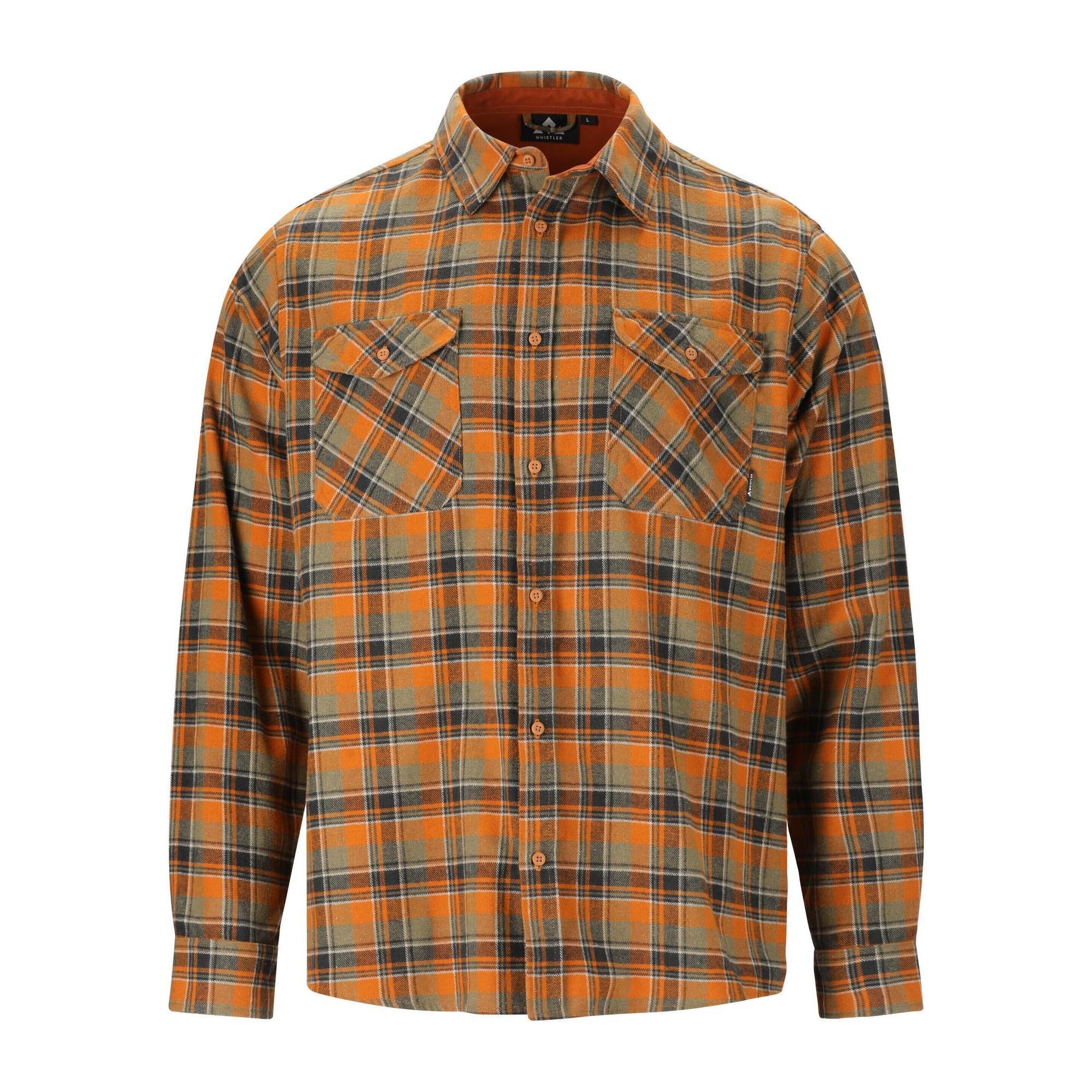 Whistler - Chemise Bargo - Chemise Manches Longues - Orange|vert - 60 5xl - Decathlon