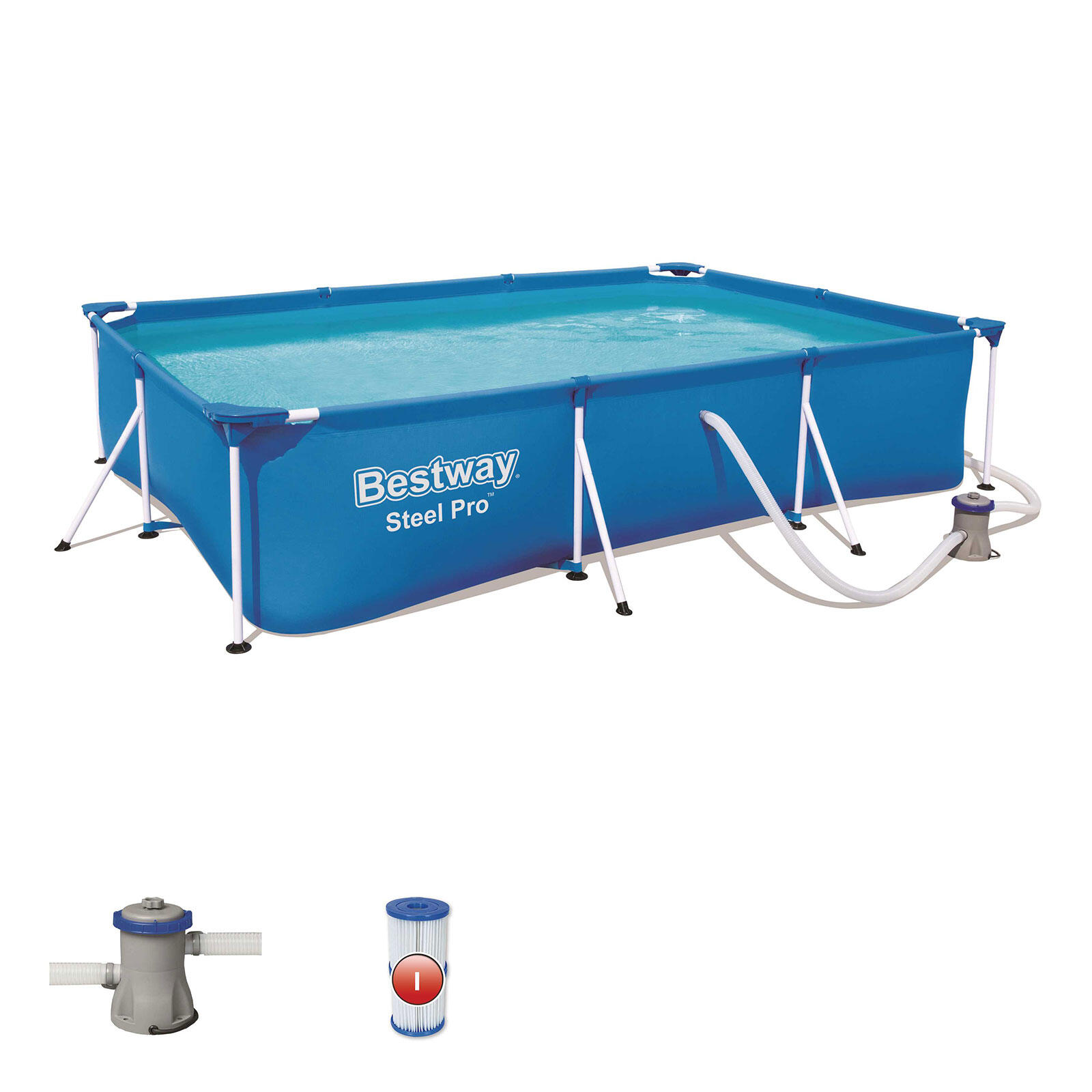 BESTWAY Piscina Desmontable Tubular Infantil Bestway Deluxe Splash Frame Pool 300x201x66