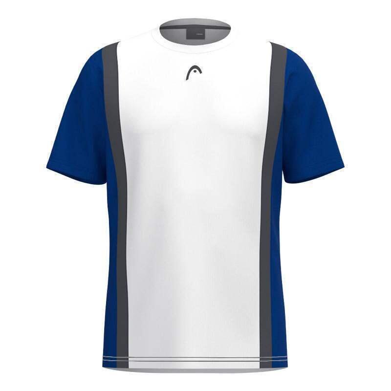 Camiseta Head Club 25 Tech Branca Azul Royal 5/7