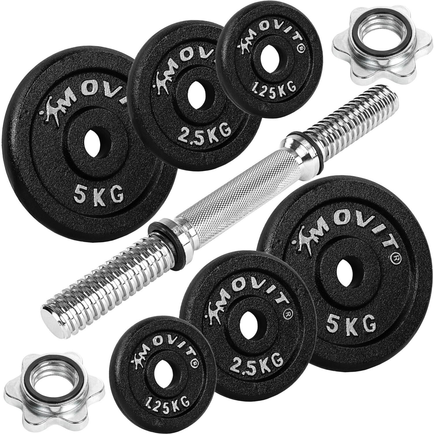Kurzhantel Set - Gusseisen Hantel, 10kg, 15kg, 20kg, 25kg, 30kg, Stange 30mm 2/7