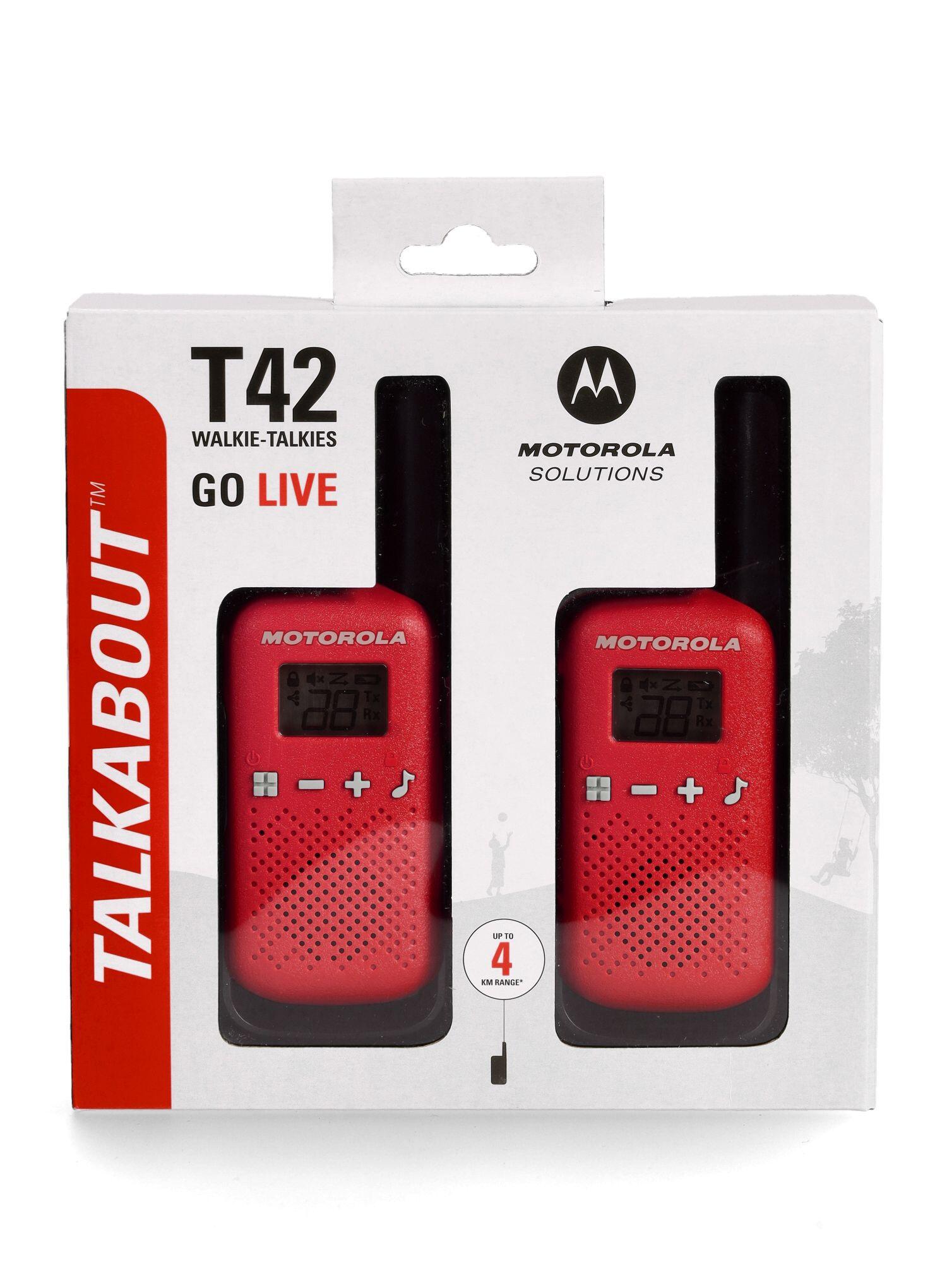 WalkieTalkie Pack 2 Motorola T42 Vermelho 7/7