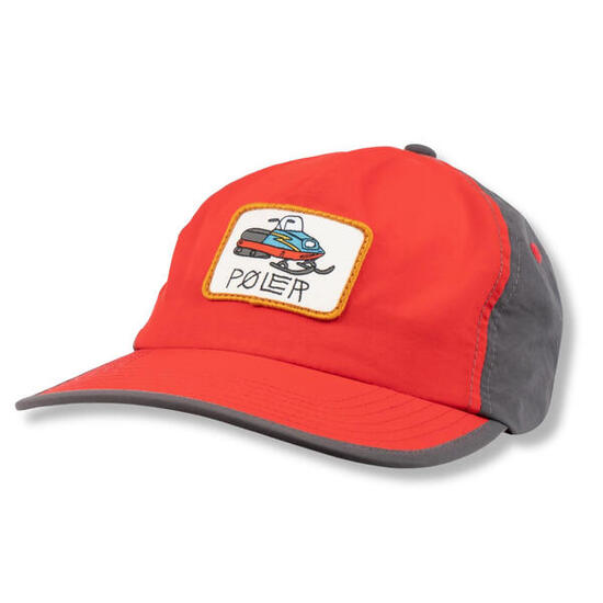Cappellino da uomo Poler Wellsy rosso-grigio