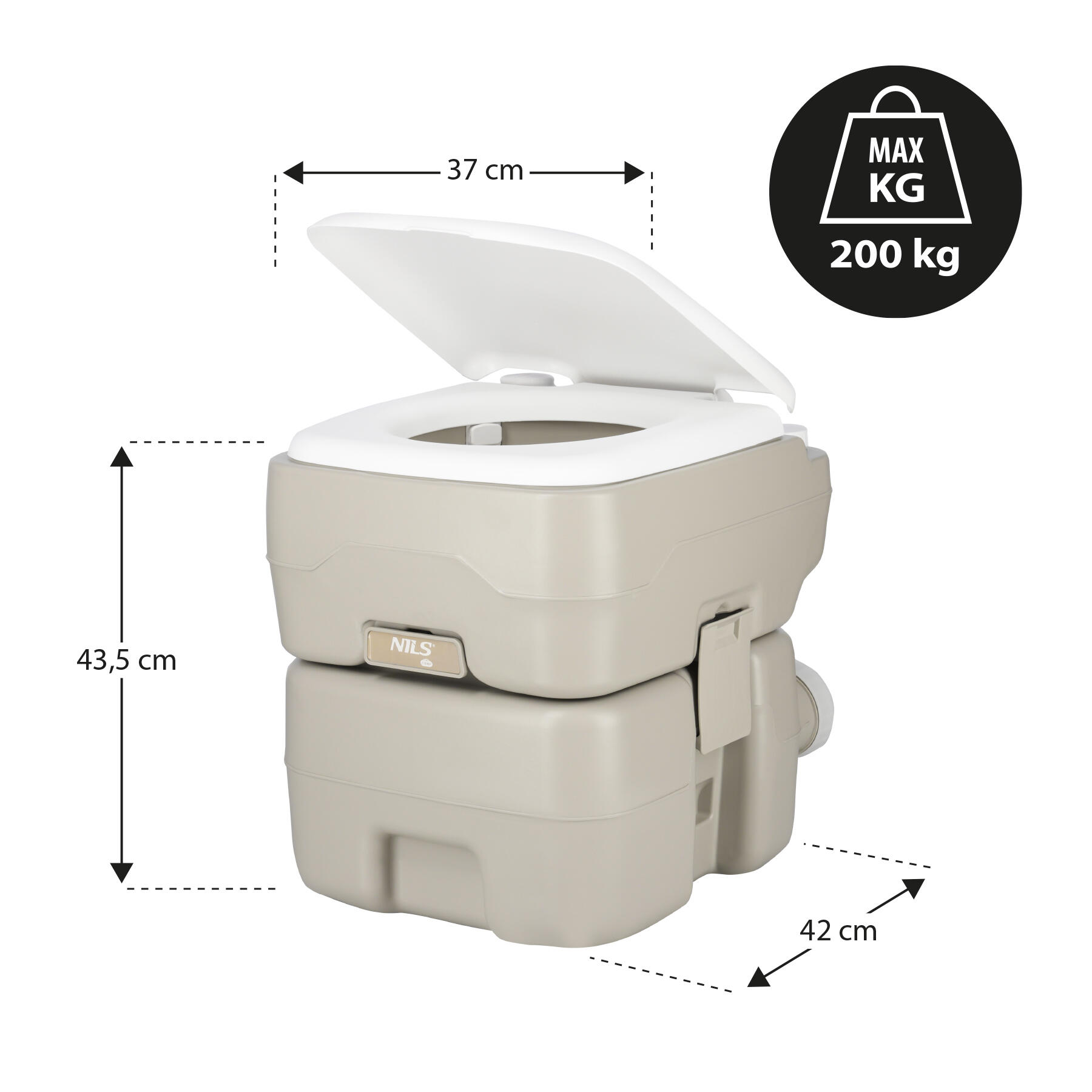 Mobiel reis toilet 20 L NC0025 NILS CAMP 2/7