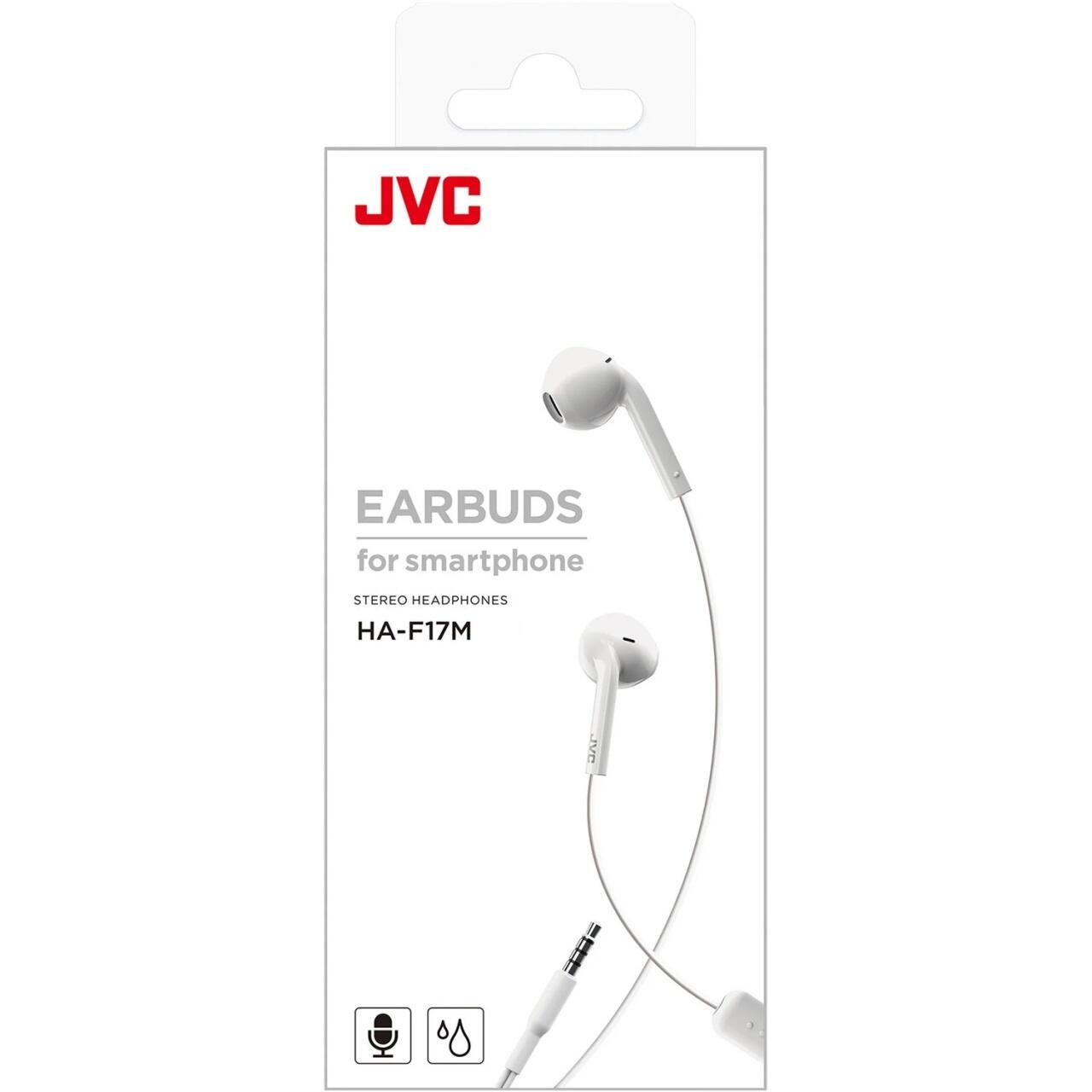 Auriculares JVC HA-F17M de Botón Control Remoto Micro IPX2 Cable 1M Blanco 4/5