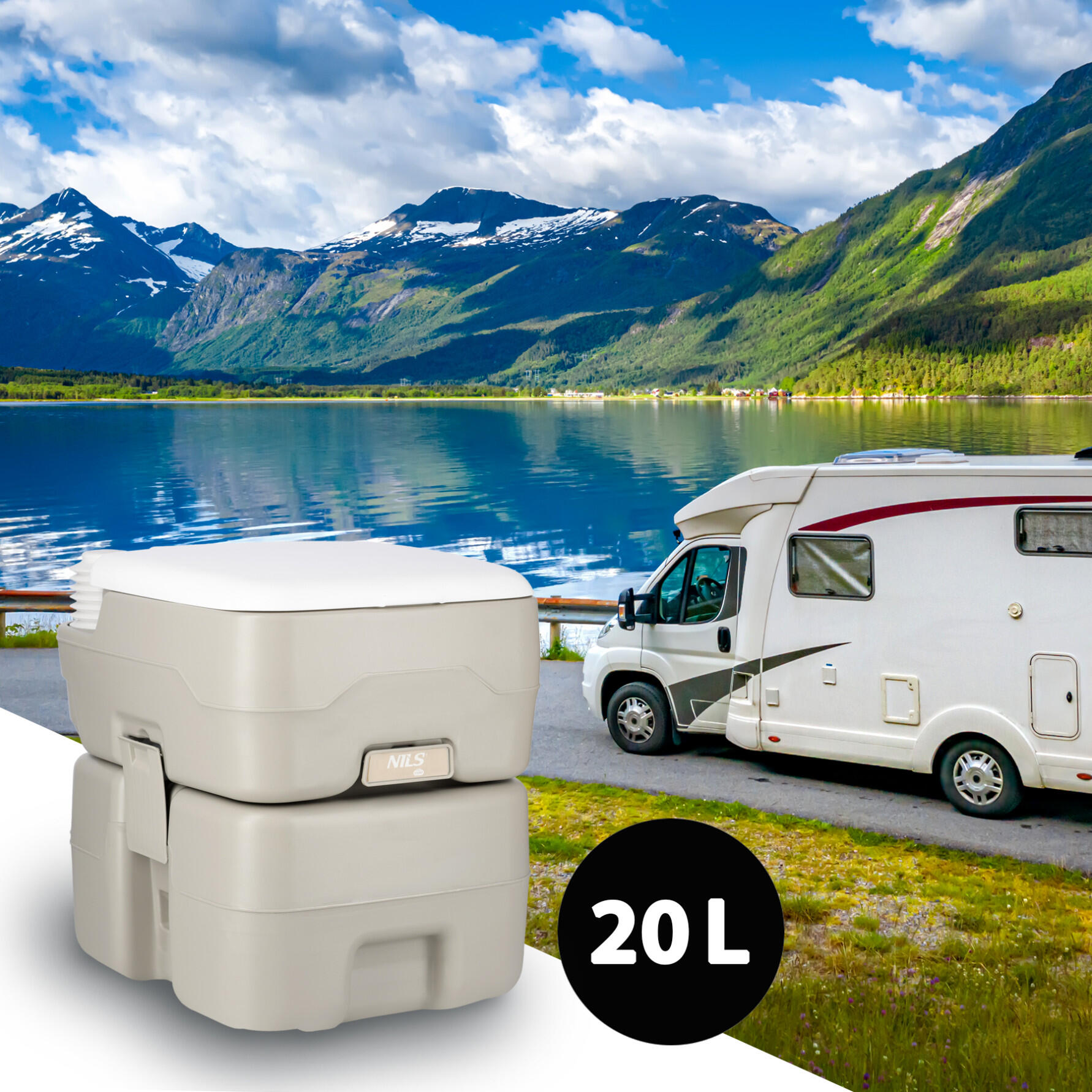 Toilettes mobiles de voyage 20 L NC0025 NILS CAMP 2/7