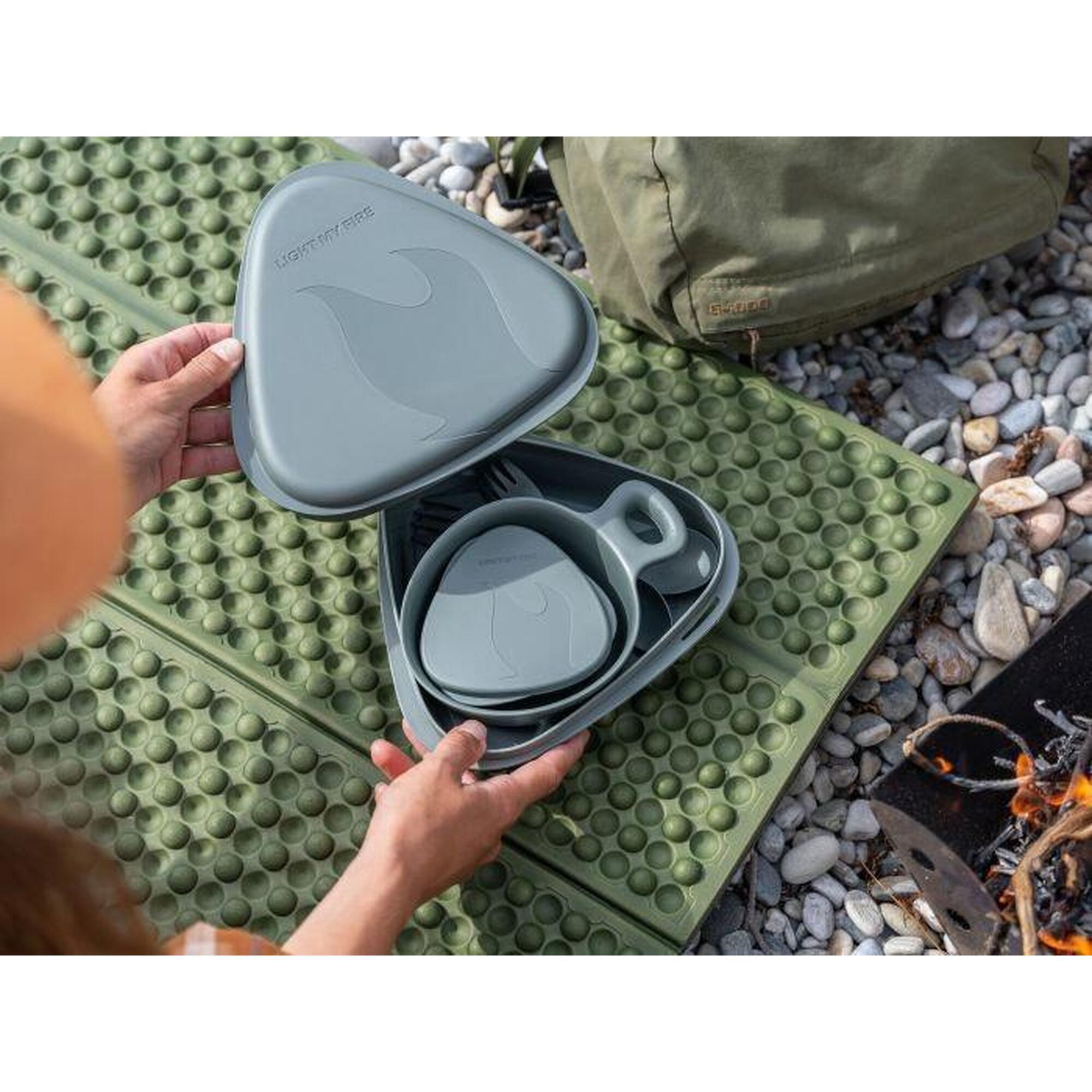 Menażka zestaw naczyń turystycznych ze sporkami Outdoor Bio