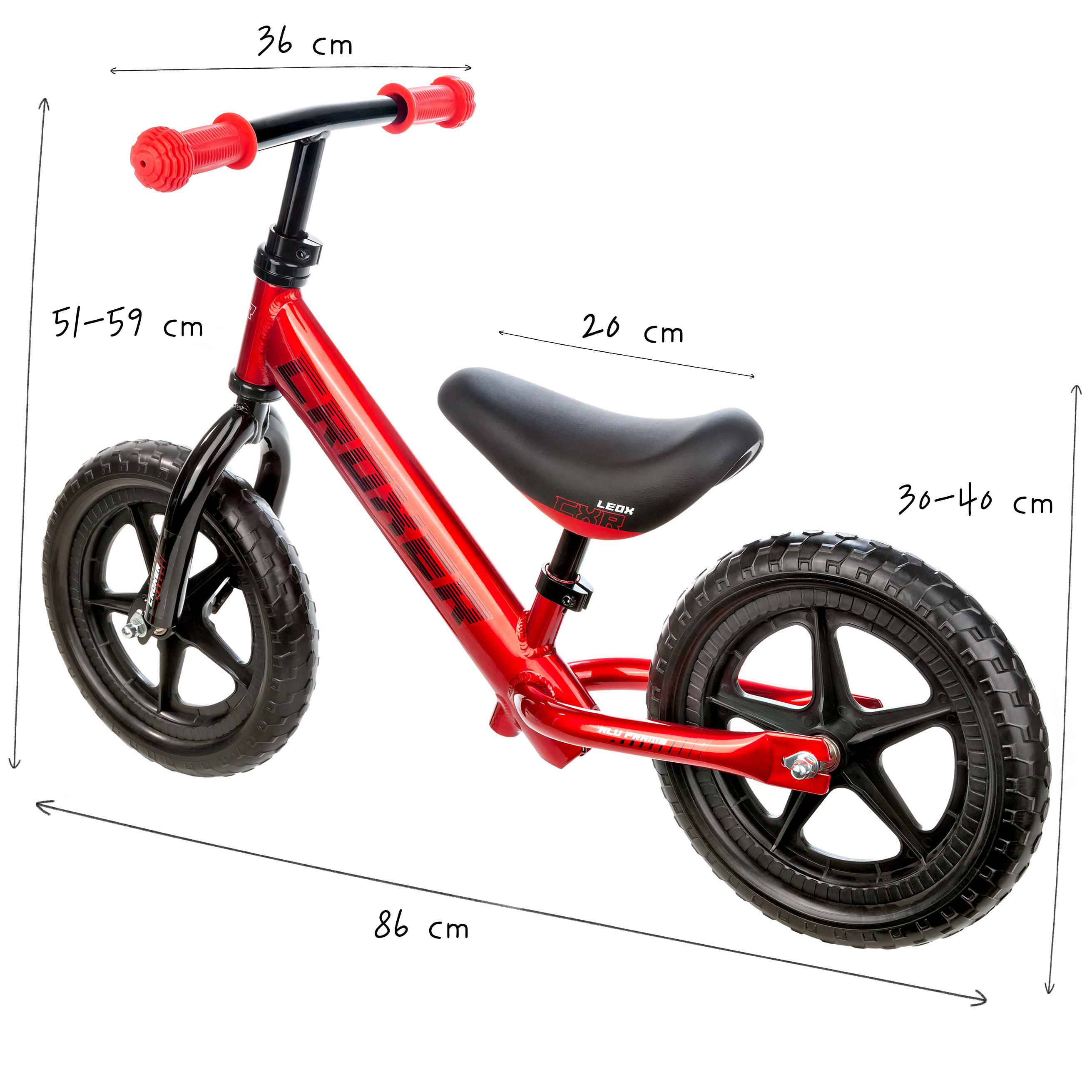 Langlaufrad Leox Red 5/7