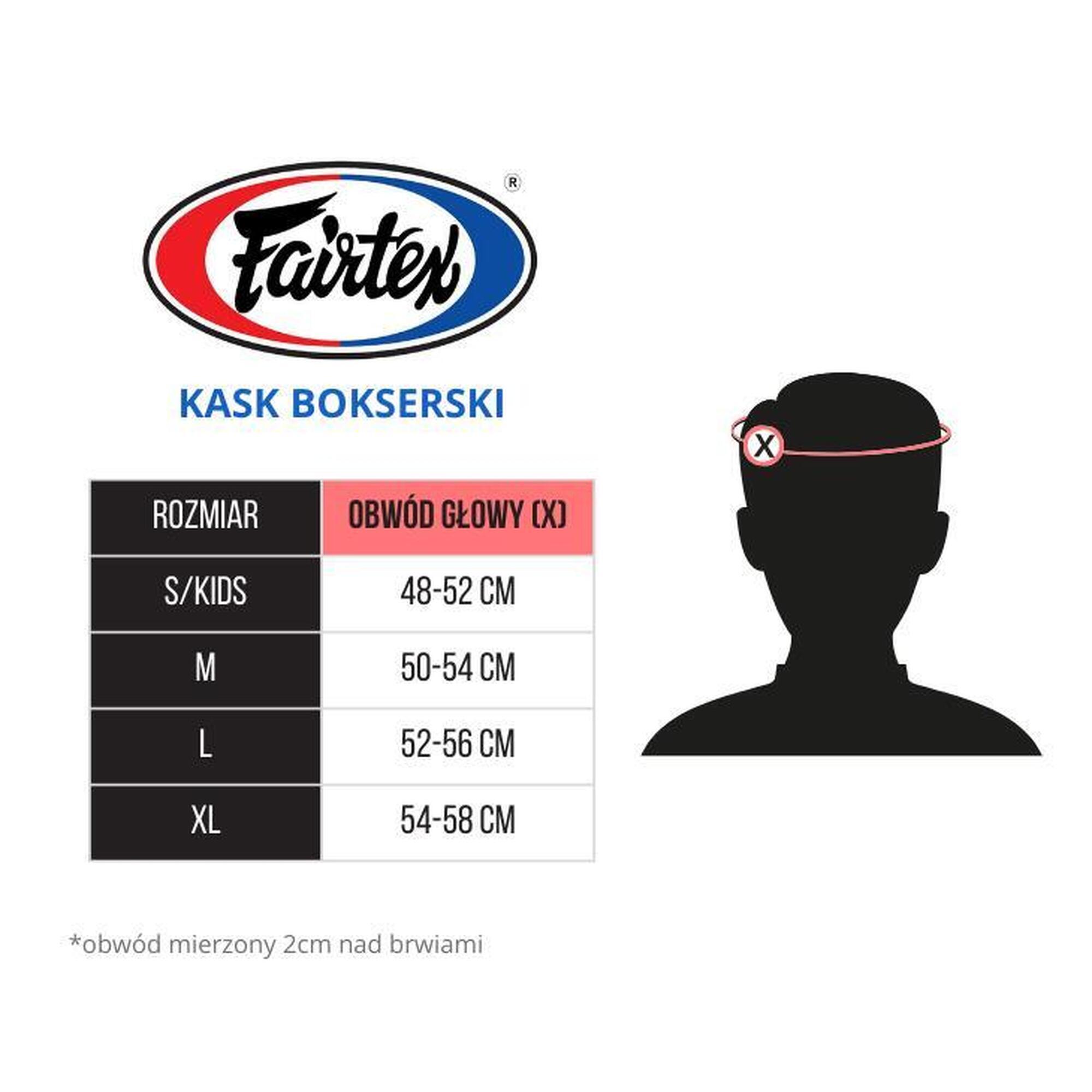 Kask Bokserski Fairtex HG13 Czarny/Niebieski L