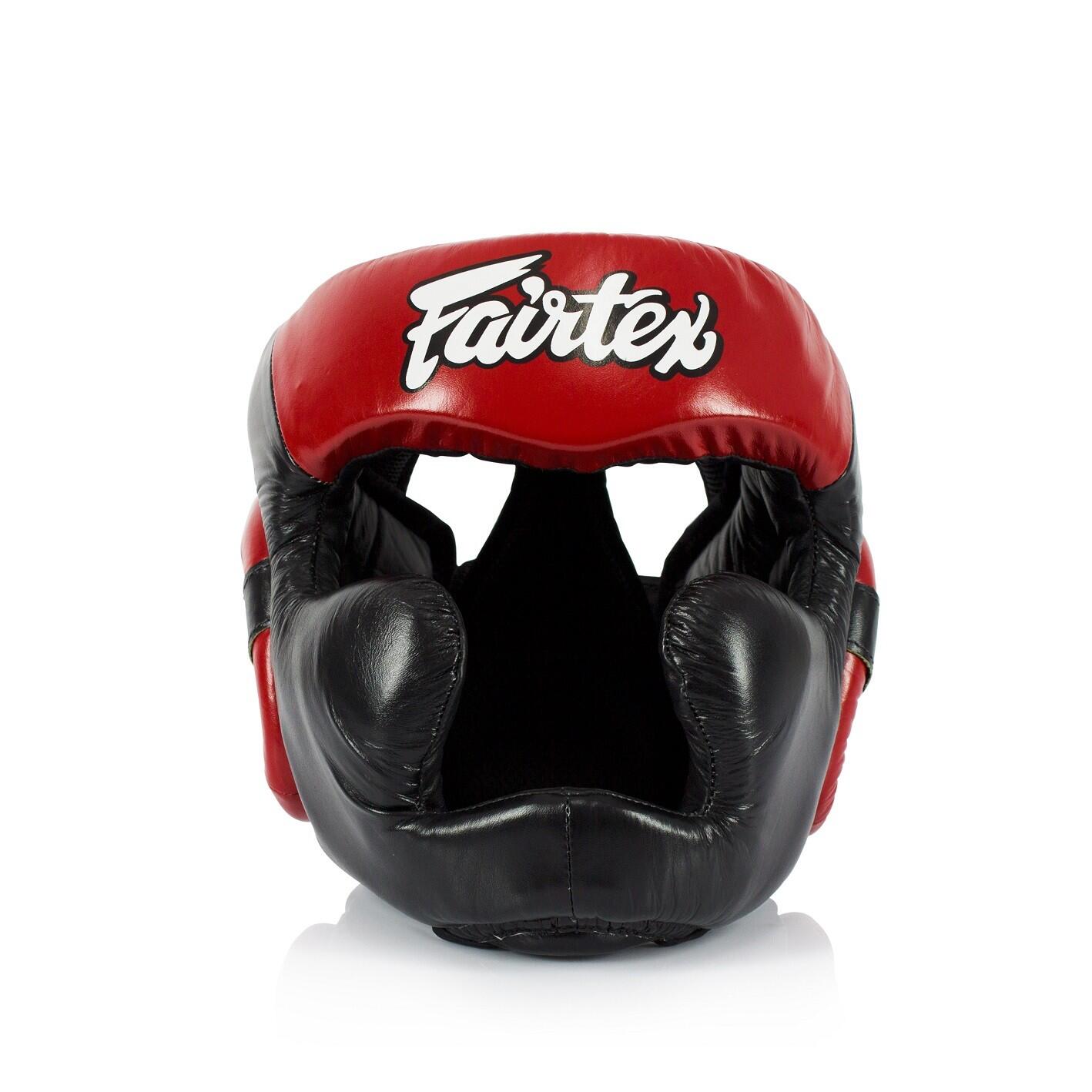 Kask Bokserski Fairtex HG13 Czarny/Czerwony L 2/5