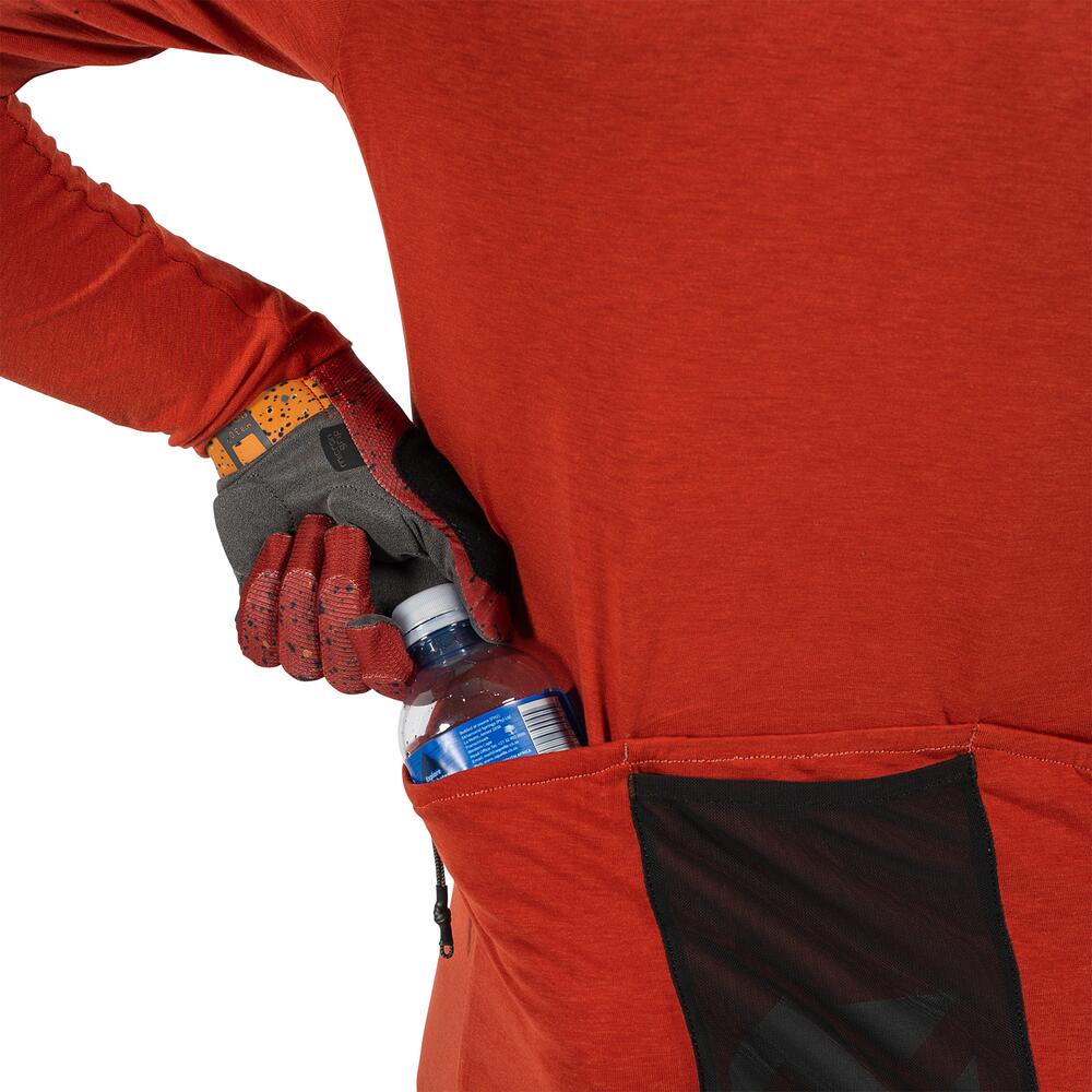Chemise manches longues respirante VTT Endurance 4.0 Rouge Homme 2/7