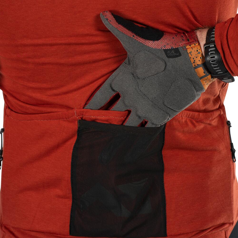 Chemise manches longues respirante VTT Endurance 4.0 Rouge Homme 3/7
