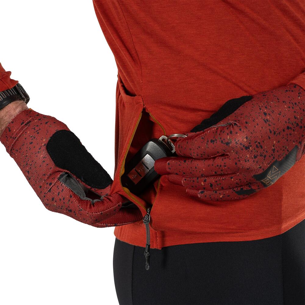 Chemise manches longues respirante VTT Endurance 4.0 Rouge Homme 4/7