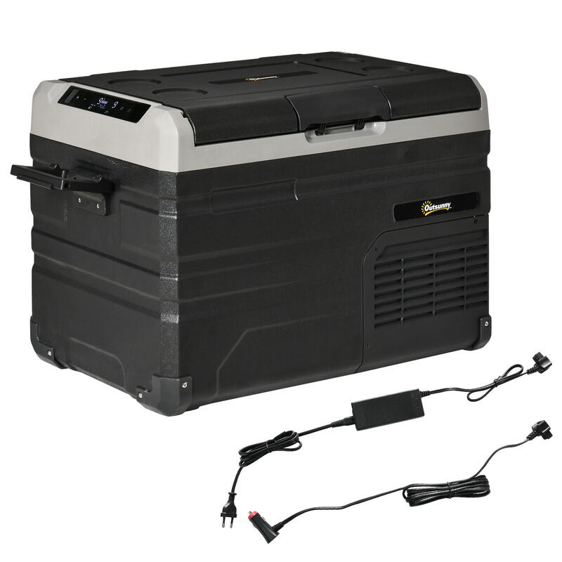 Congelador de Compresor Outsunny 60x40x44 cm Negro