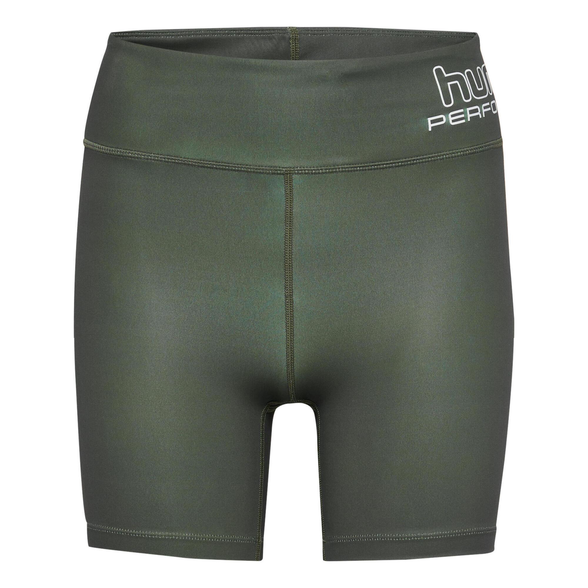 Hummel - Enfiler Short Hmlte Fundamental Femme Hummel - Short - Marron|vert - Decathlon