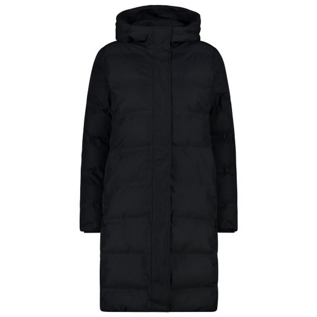 Long hooded puffer coat for women CMP