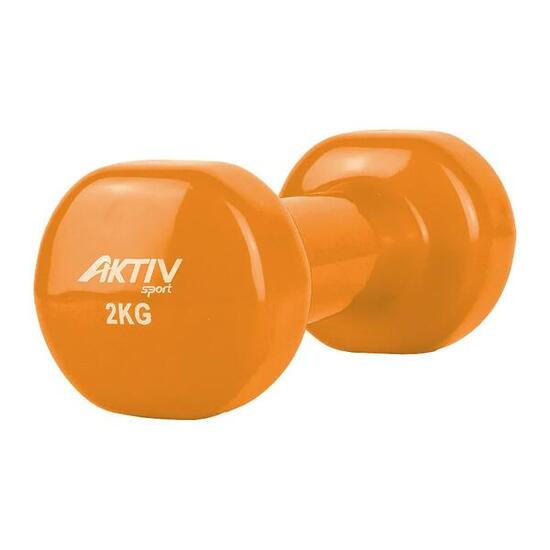 Manubrio in vinile Aktivsport 2 kg arancione