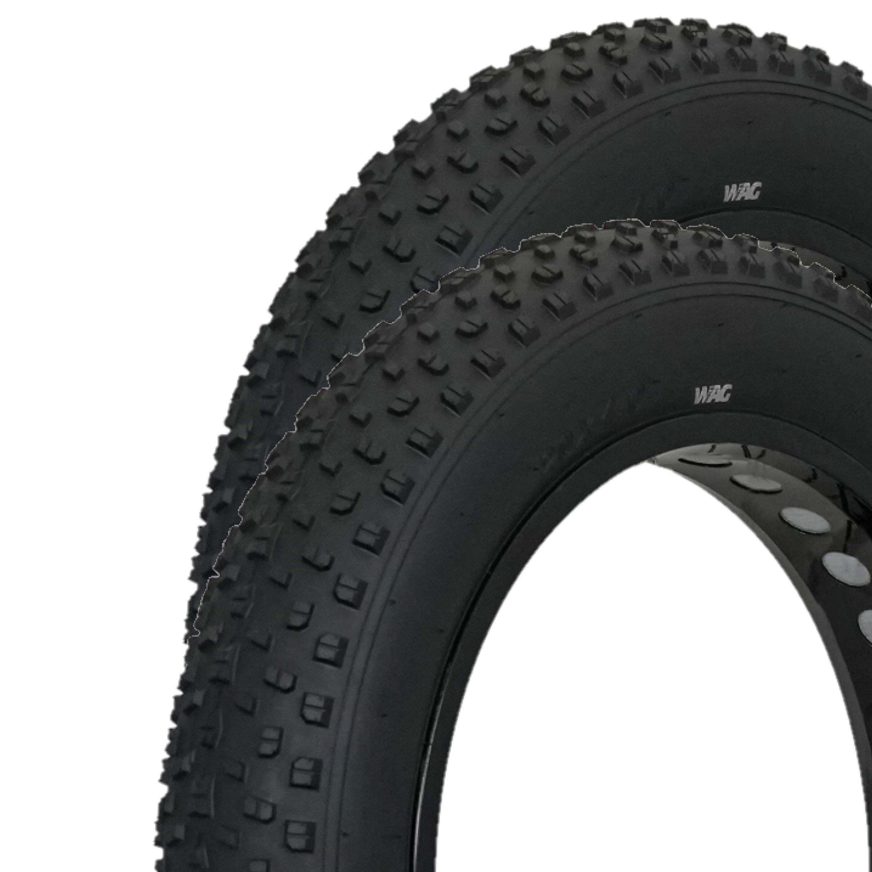 WAG Coppia ( 2 Unità ) Pneumatico Cycling  fat tassellato - 20 x 4.00 , Nero, rigido