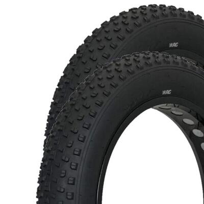Coppia ( 2 Unità ) Pneumatico Cycling fat tassellato - 20 x 4.00 Nero rigido