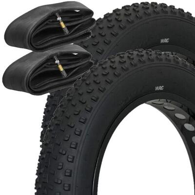 Coppia ( 2 Unità ) Pneumatico Cycling fat tassellato - 20 x 4.00 con Camera d'ar