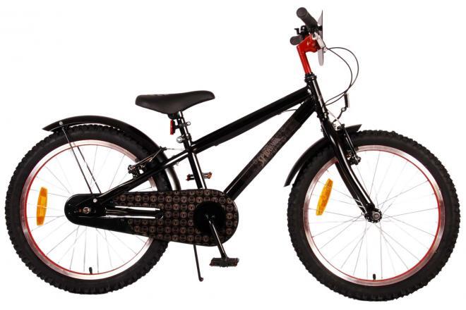 Spider-Man Kinderfiets 20 inch - Mat Zwart met 2 Handremmen 1/7