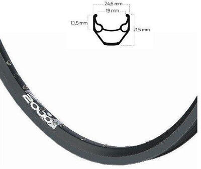 Ryde zac2000 velg 28 inch - volledig zwart met spaak 13