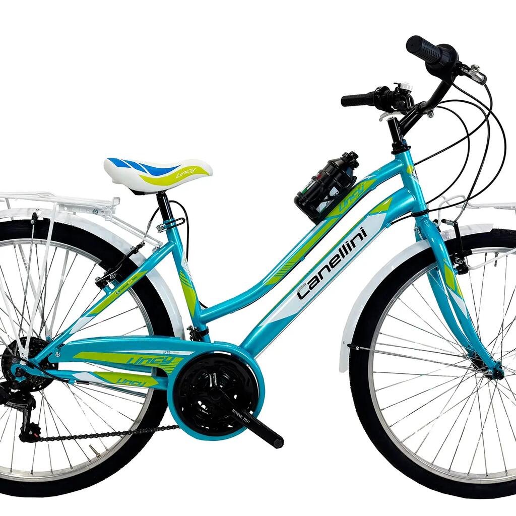 Girl's bike MTB Canellini LINCY 26" - Light blue/Green