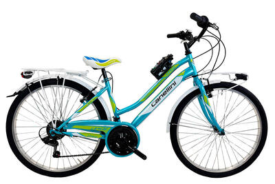 Bicicletta da bambina MTB Canellini LINCY 26" - Azzurro/Verde