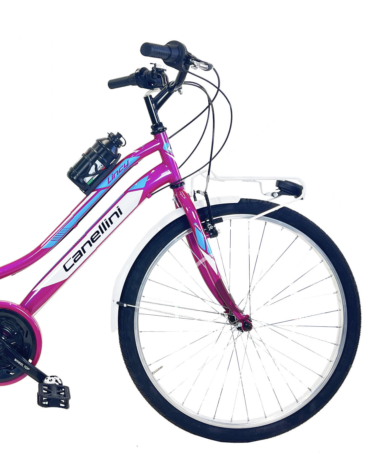 Bici da bambina MTB Canellini LINCY 26" - Fucsia/Azzurro 3/3