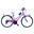 Vélo de fille VTT Canellini LINCY 26" - Fuchsia/Bleu