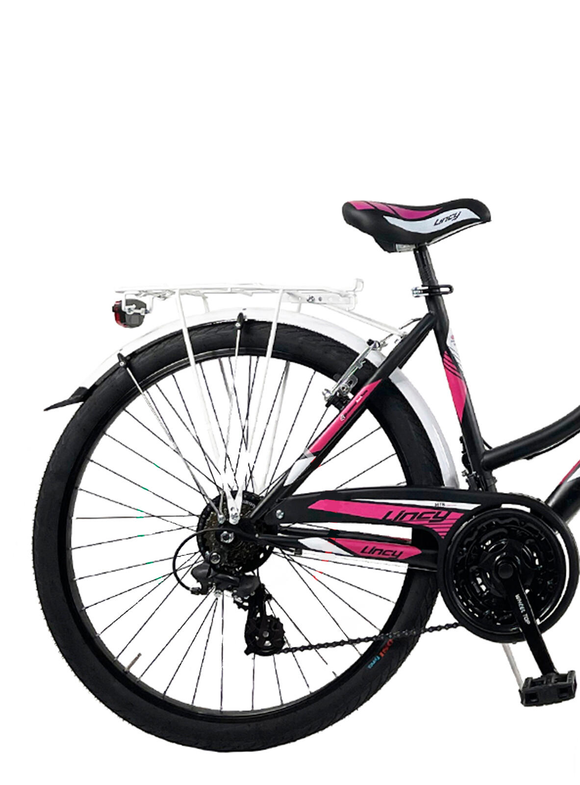 Kinderfahrrad MTB Canellini LINCY 26" - Schwarz/Fuchsia 2/3