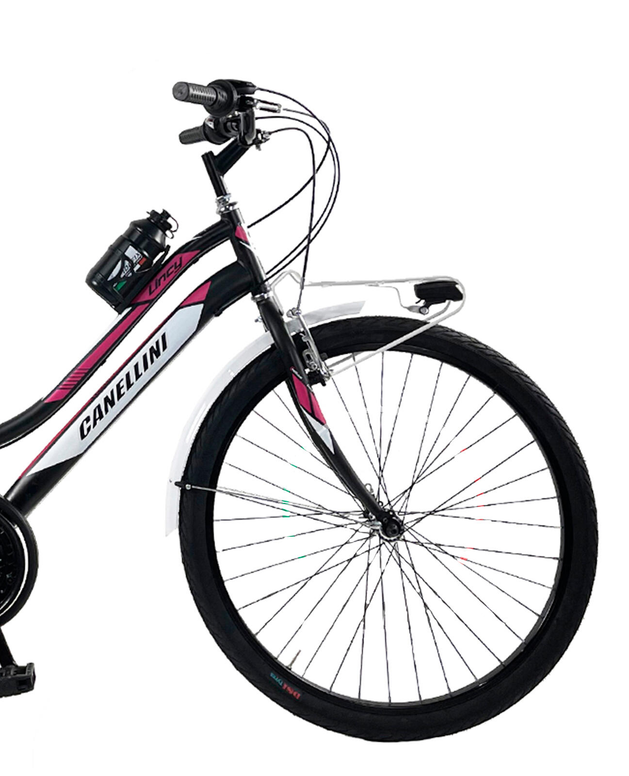 Kinderfahrrad MTB Canellini LINCY 26" - Schwarz/Fuchsia 3/3