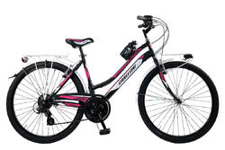 VTT Canellini LINCY 26" Noir/Fuchsia cadre acier 18 vitesses