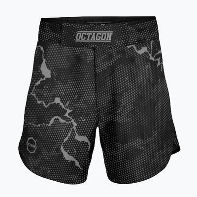 Heren octagon marble camo mma training shorts