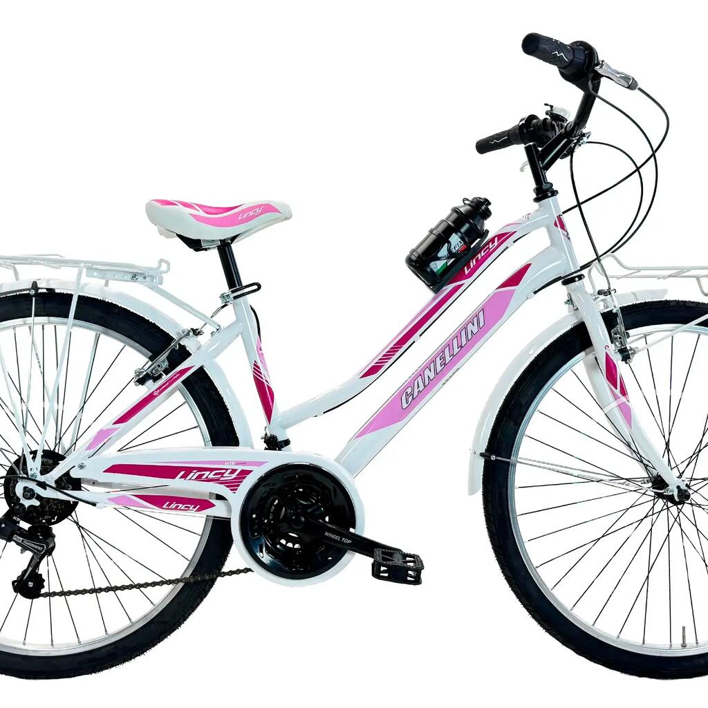 Girl's bike MTB Canellini LINCY 26" - White/Pink