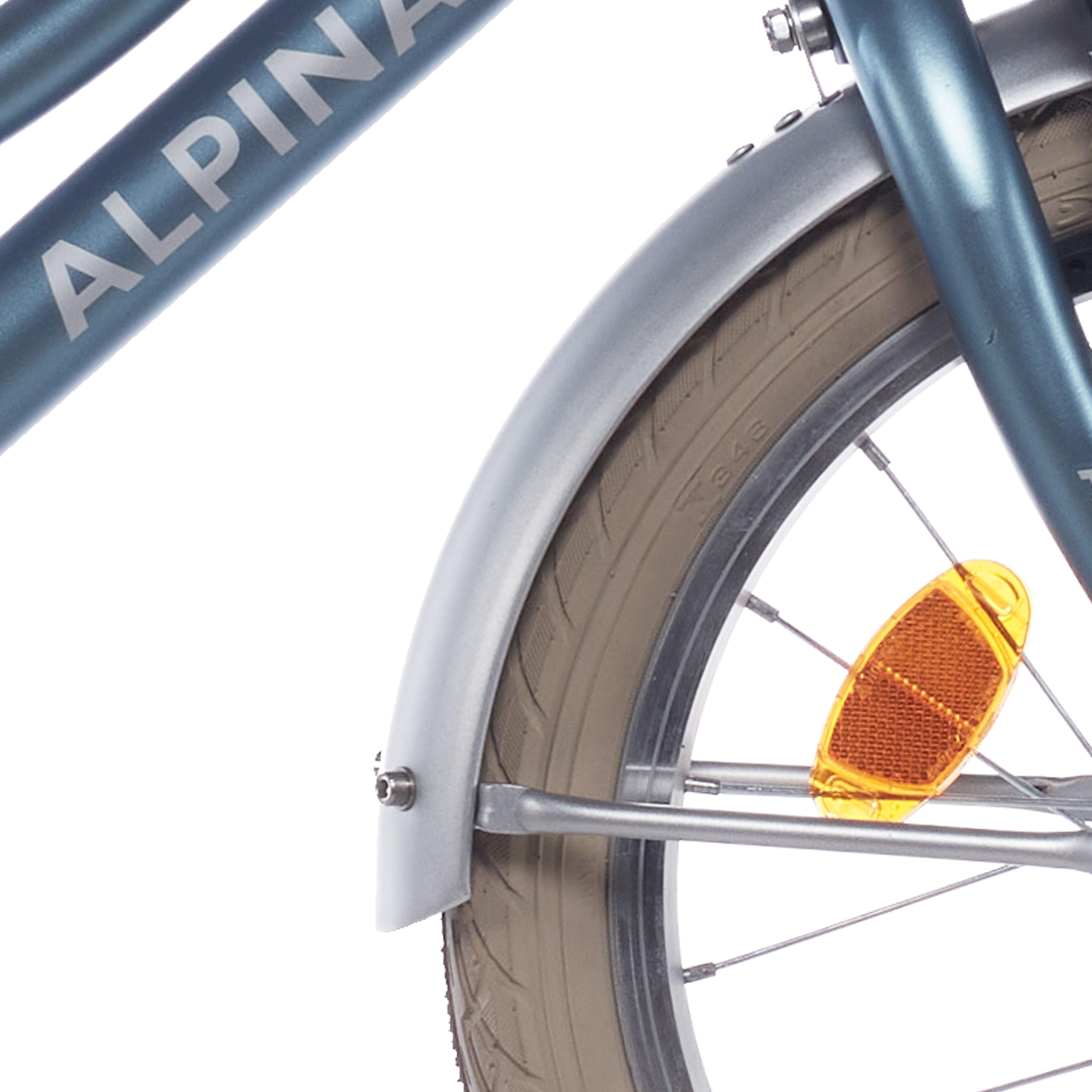 Zestaw błotników Alpina 18 Cargo z drążkiem Silver Matt